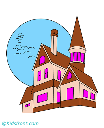 Drakula House Coloring Pages